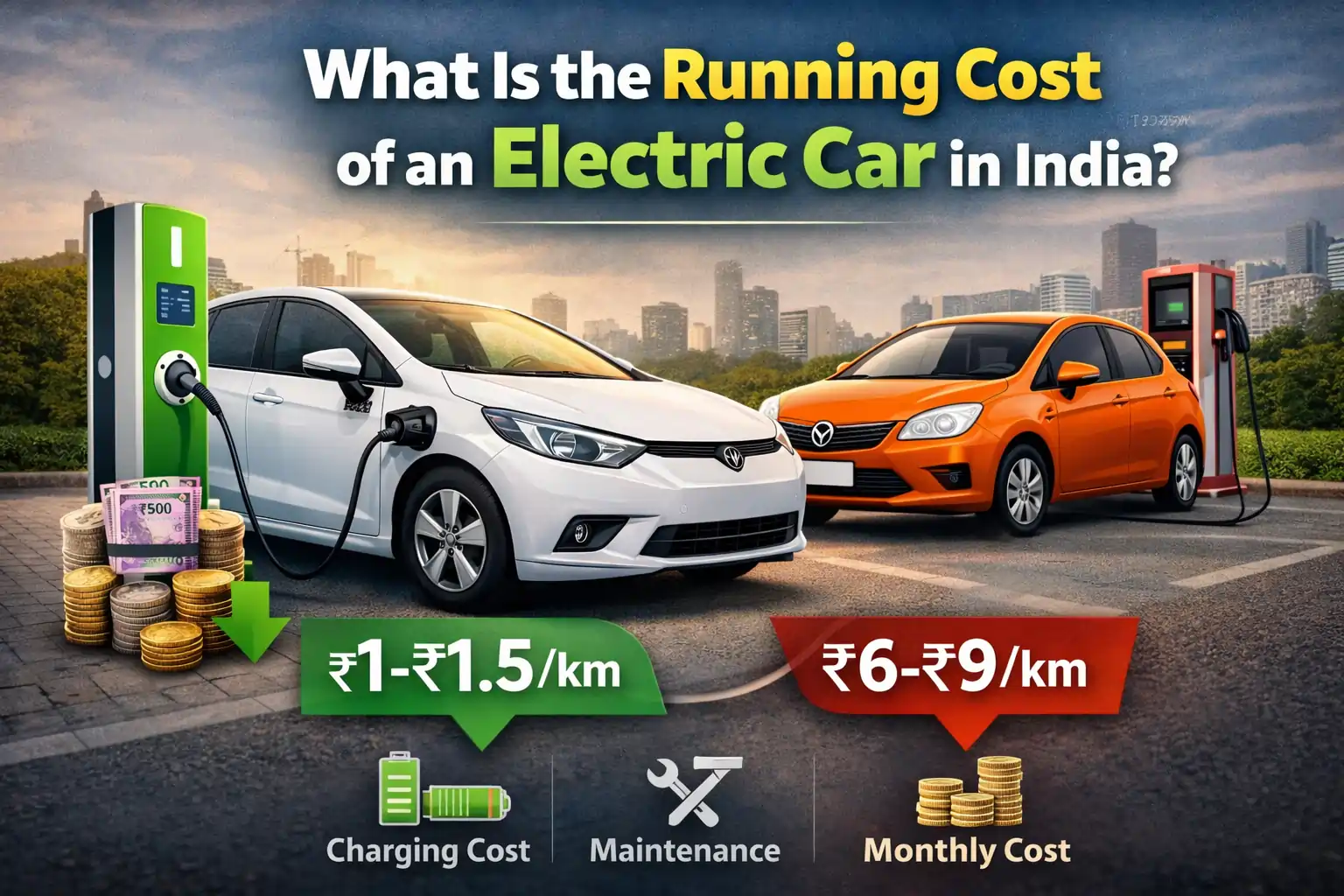 electric car running cost in India